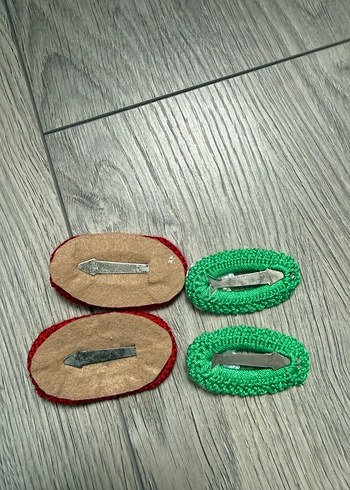 Renkli Nakışlı Örgü Çocuk Toka Seti - Görsel 2