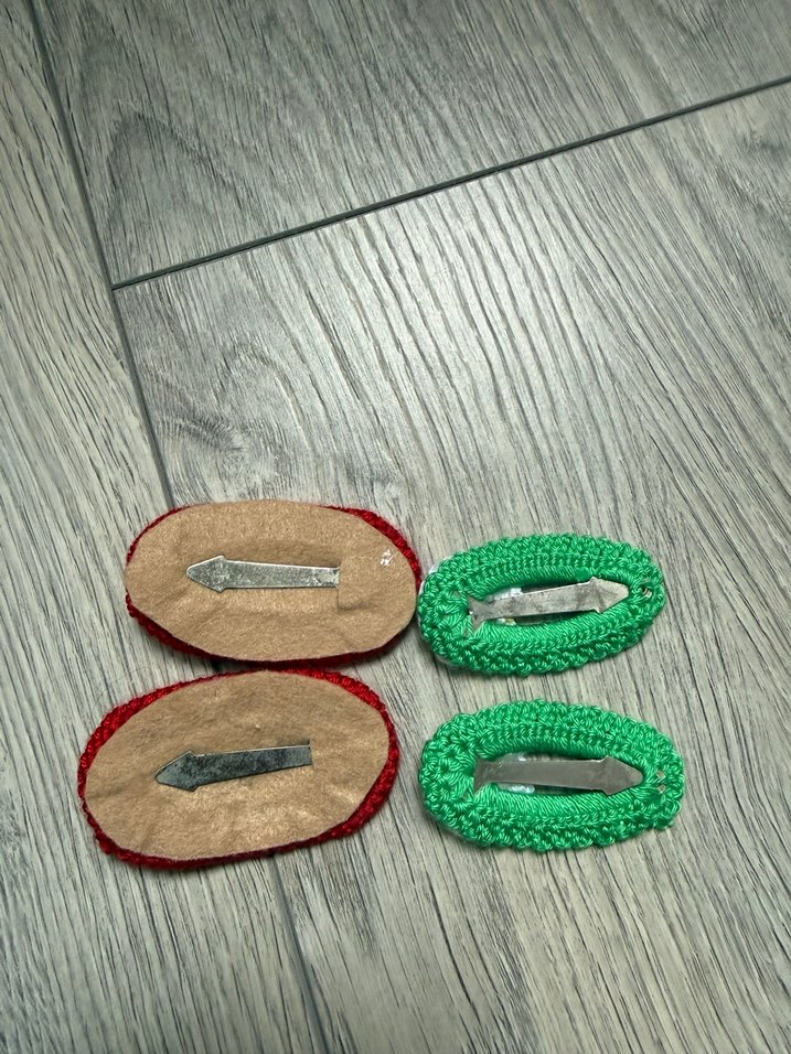 Renkli Nakışlı Örgü Çocuk Toka Seti - Görsel 2