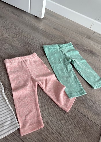 Kız Çocuk Gri Pamuklu Tayt - Görsel 3