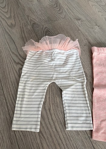 Kız Çocuk Gri Pamuklu Tayt - Görsel 2