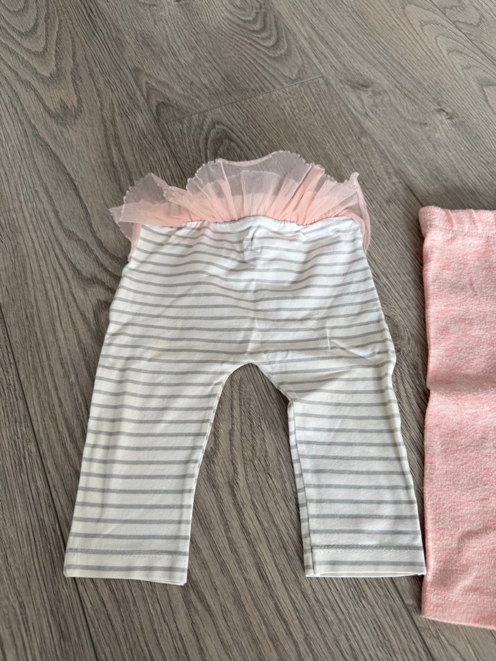 Kız Çocuk Gri Pamuklu Tayt - Görsel 2