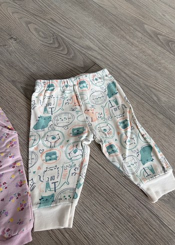 Kız Çocuk Pembe Örme Pamuklu Rahat Tayt - Görsel 3