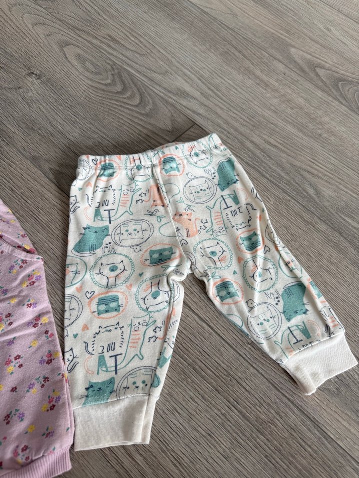 Kız Çocuk Pembe Örme Pamuklu Rahat Tayt - Görsel 3