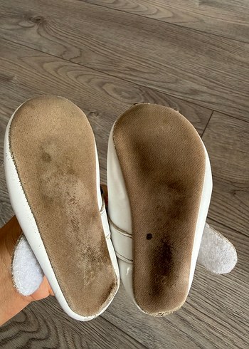 Kız Çocuk Beyaz Tokalı deri  Babet Ayakkabı - Görsel 2