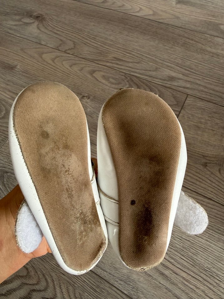 Kız Çocuk Beyaz Tokalı deri  Babet Ayakkabı - Görsel 2