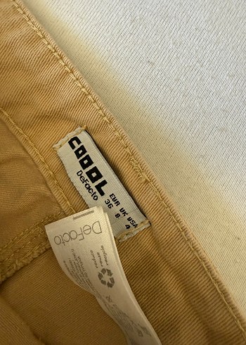 Bej Kargo kadın Keten Pantolon - Görsel 5