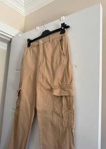 Bej Kargo kadın Keten Pantolon - Görsel 2