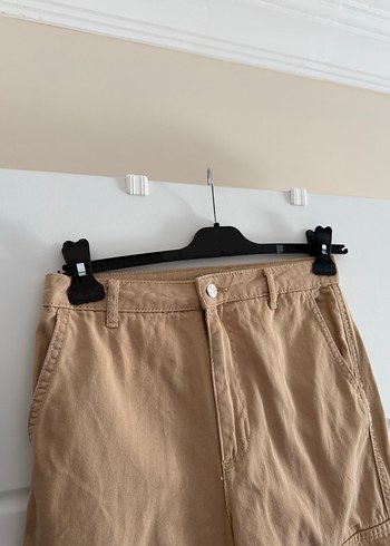 Bej Kargo kadın Keten Pantolon - Görsel 3