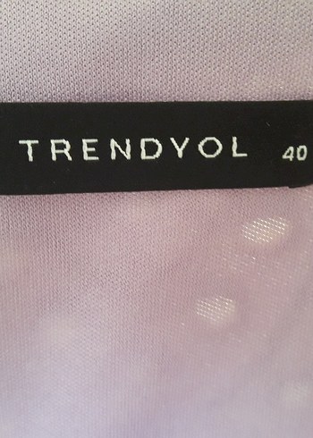 Lila Midi Balon Kollu Brode Elbise - Görsel 4