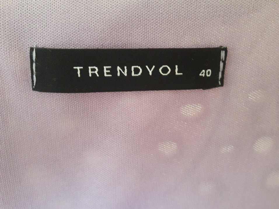 Lila Midi Balon Kollu Brode Elbise - Görsel 4