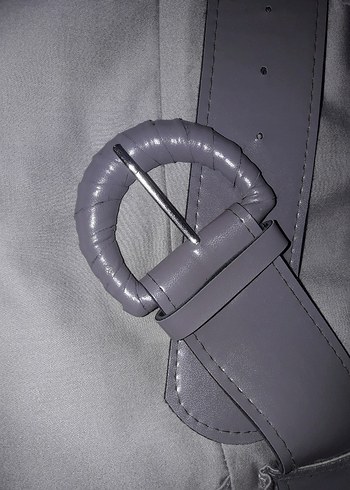 Kemerli Vizon Mini Etek - Görsel 3