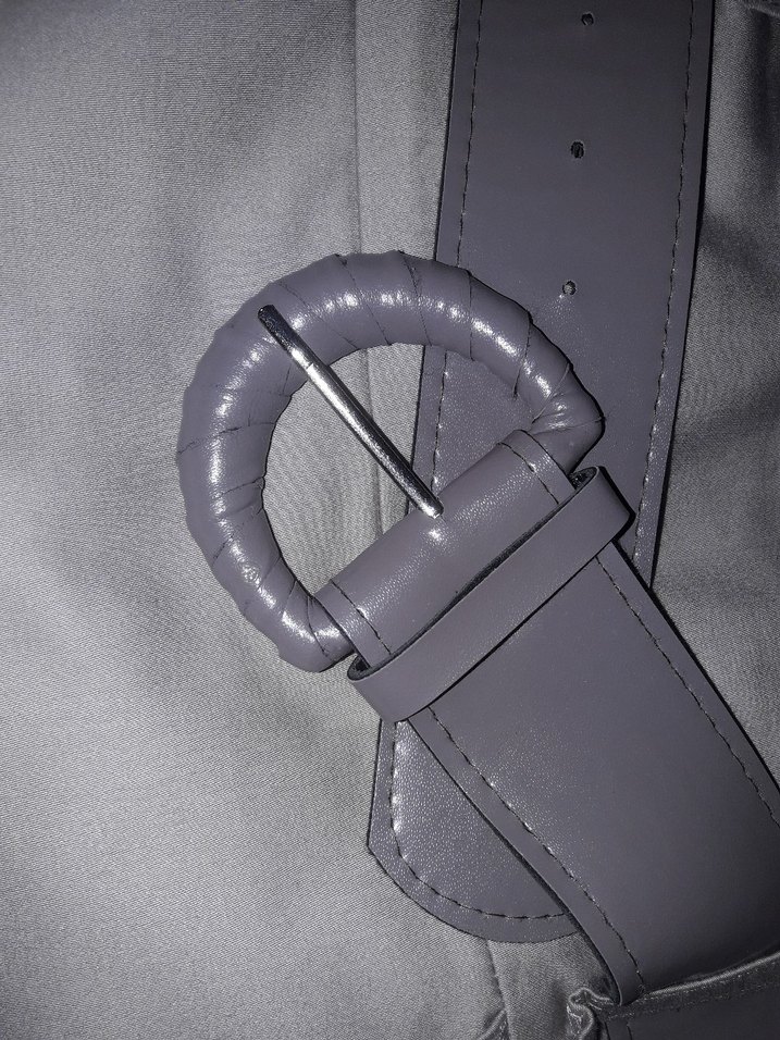 Kemerli Vizon Mini Etek - Görsel 3