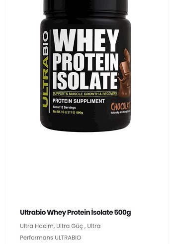 Ultra Bio Whey Protein İzolat Tozu 450 gr - Görsel 2