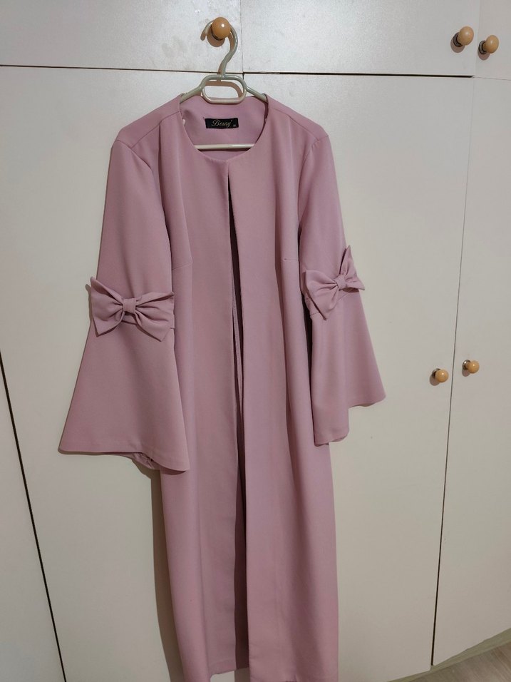 Pembe Uzun Kadın Kaban - Görsel 2