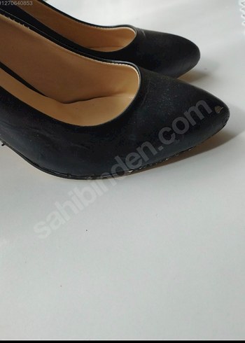 Siyah Minimalist Stiletto Topuklu Kadın Ayakkabı - Görsel 2