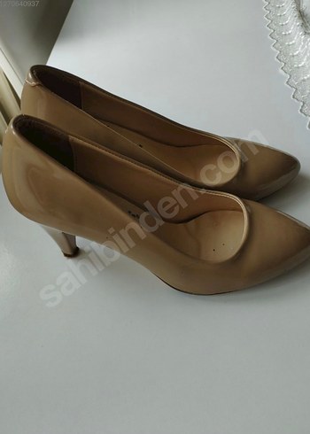 Bej Stiletto Topuklu Kadın Ayakkabı - Görsel 2