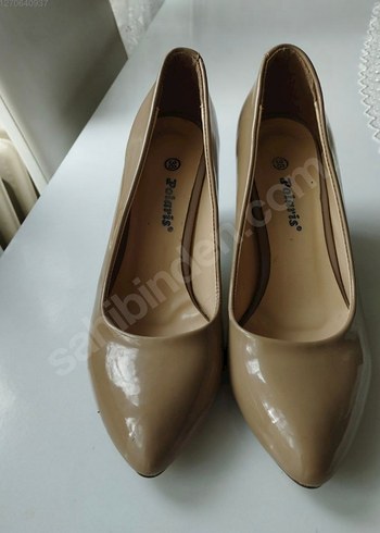 Bej Stiletto Topuklu Kadın Ayakkabı - Görsel 3