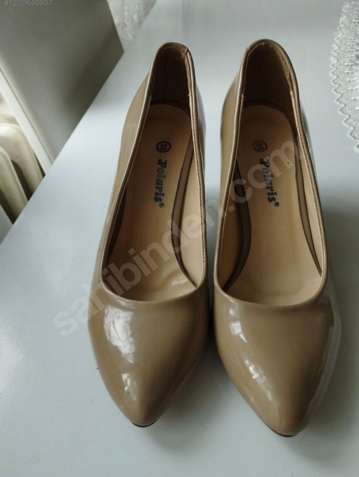 Bej Stiletto Topuklu Kadın Ayakkabı - Görsel 3