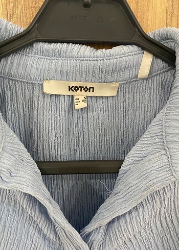 Mavi Kolsuz Düğmeli Kadın Gömlek - Görsel 2