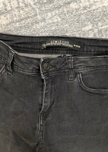 Gri Kadın Denim Salaş Midi Jean - Görsel 2