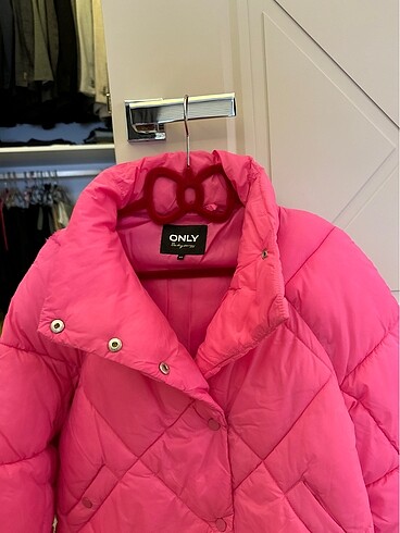 xs Beden Pembe şişme mont