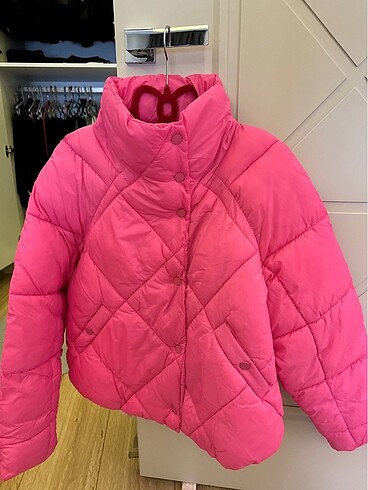 Only Pembe şişme mont