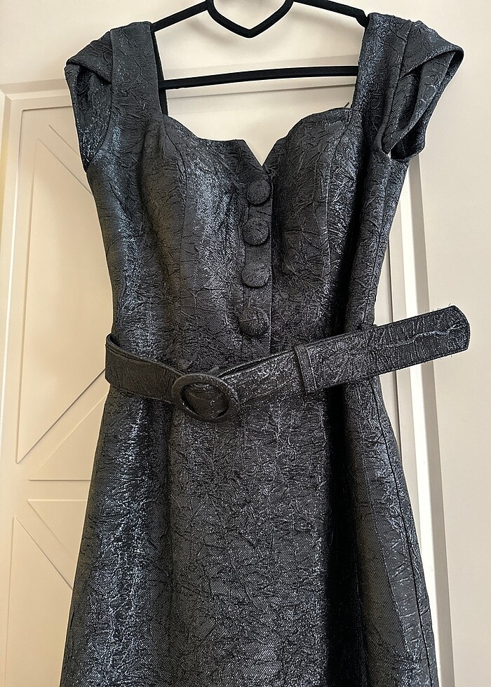 Antrasit elbise - Görsel 2