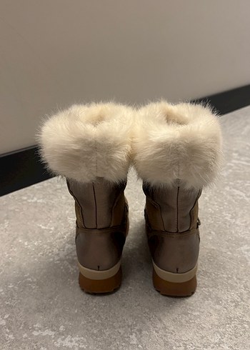 Kahverengi Tüylü Kadın Dolgu Topuk Bot - Görsel 3