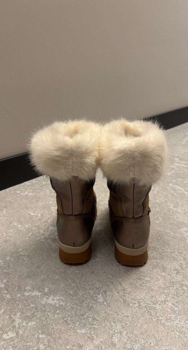 Kahverengi Tüylü Kadın Dolgu Topuk Bot - Görsel 3