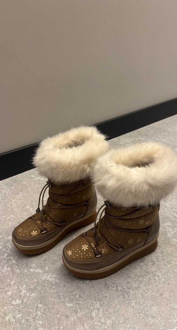 Kahverengi Tüylü Kadın Dolgu Topuk Bot - Görsel 2