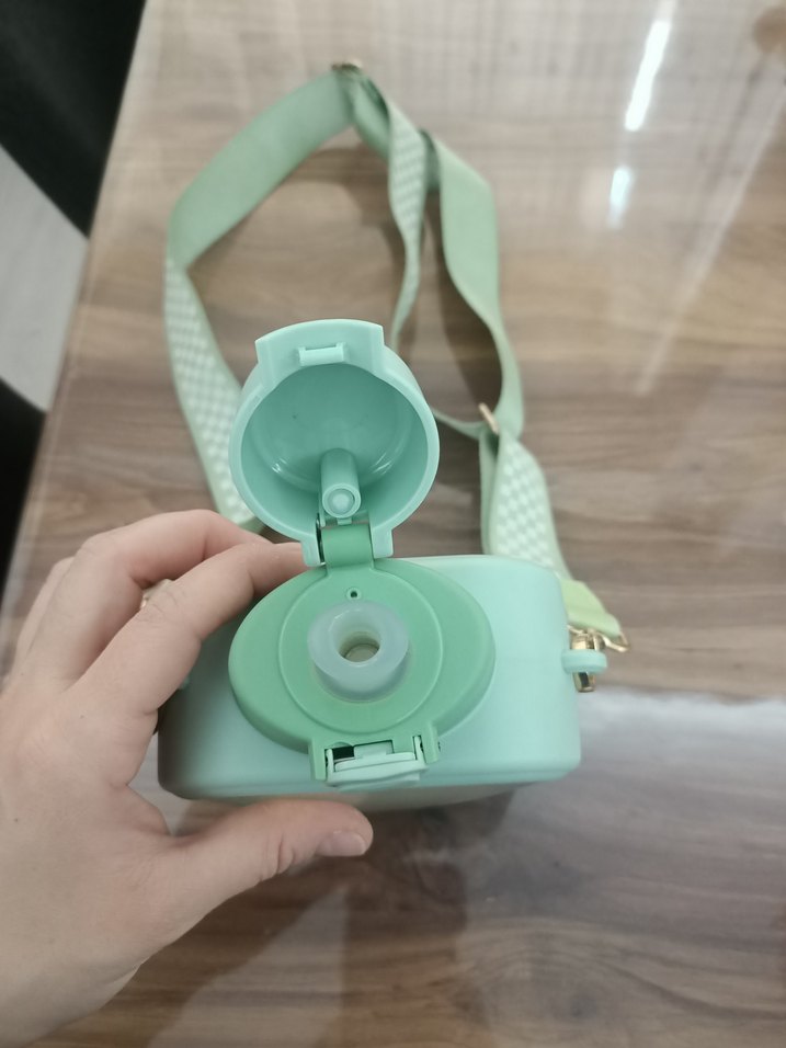 Pastel Yeşil Çocuk Termos Şişesi - Görsel 5