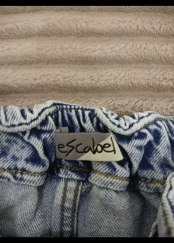 Pastel Bej Midi Denim cocuk Jean - Görsel 5