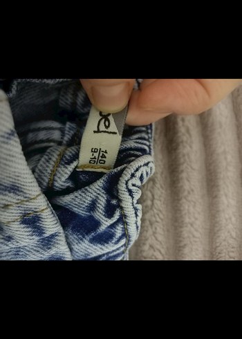 Pastel Bej Midi Denim cocuk Jean - Görsel 4