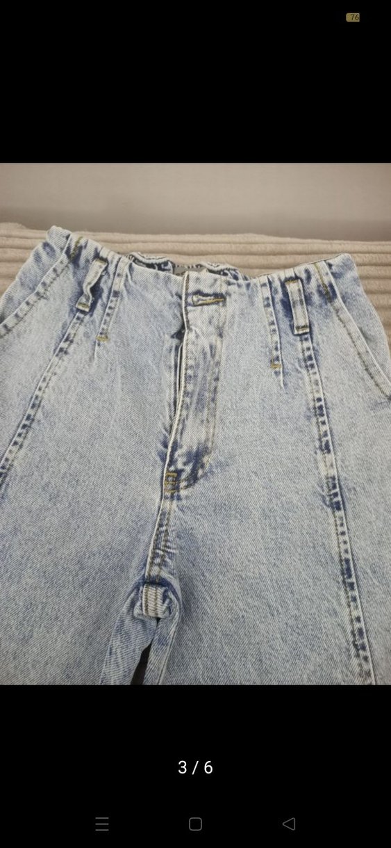 Pastel Bej Midi Denim cocuk Jean - Görsel 3