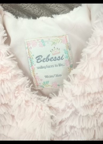 Kız Çocuk Pembe Kürk Detaylı Yelek - Görsel 2