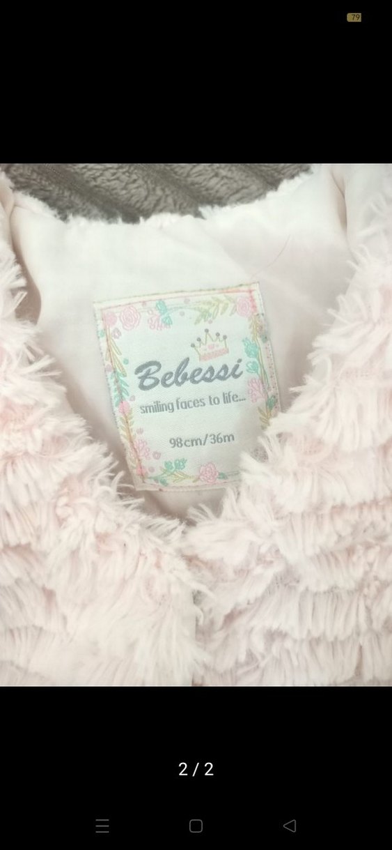 Kız Çocuk Pembe Kürk Detaylı Yelek - Görsel 2