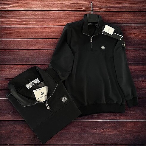 STONE ISLAND YARIM FERMUAR SWEAT