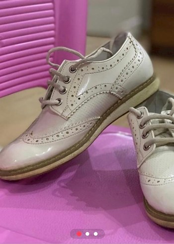 Beyaz Erkek Çocuk Bağcıklı Özel Ayakkabı - Görsel 4