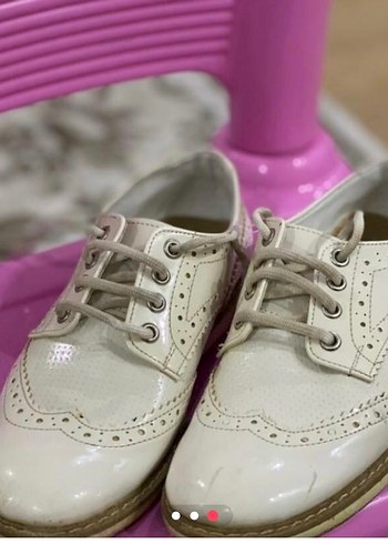 Beyaz Erkek Çocuk Bağcıklı Özel Ayakkabı - Görsel 3