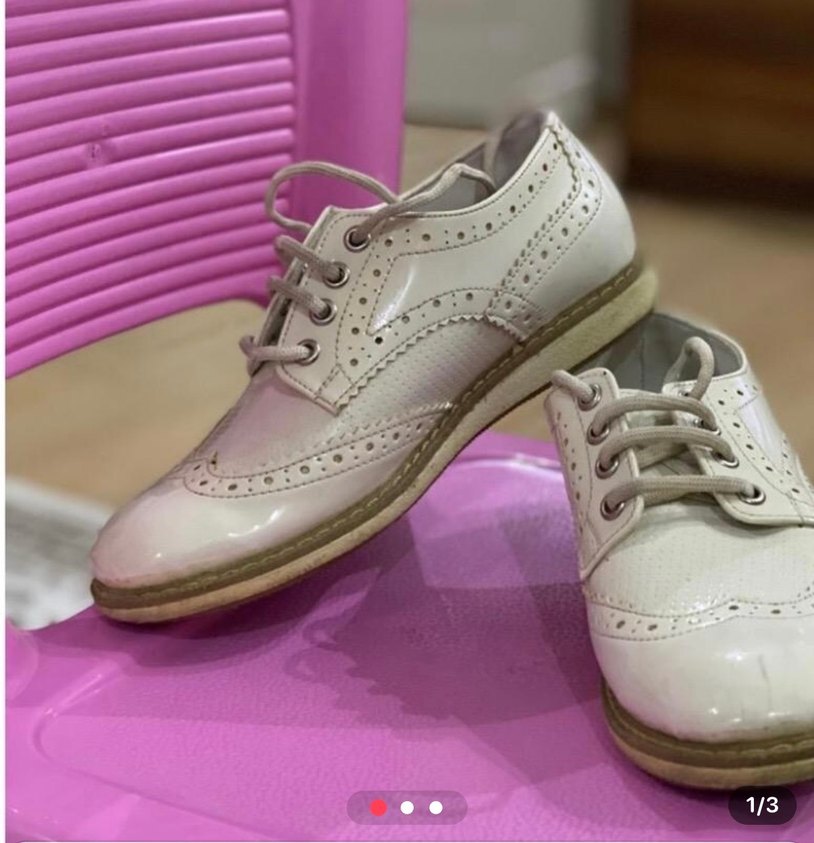 Beyaz Erkek Çocuk Bağcıklı Özel Ayakkabı - Görsel 4