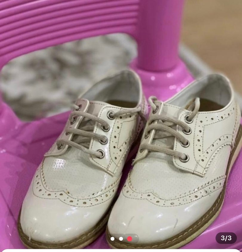 Beyaz Erkek Çocuk Bağcıklı Özel Ayakkabı - Görsel 3