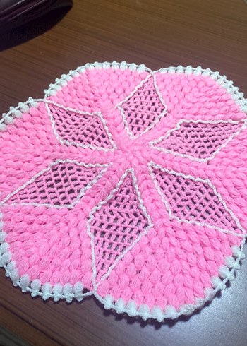 Pembe Nakışlı Renkli Banyo Paspası - Görsel 2