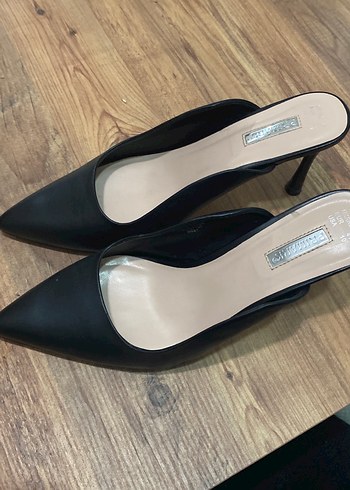 Siyah Minimalist Stiletto Ofis Ayakkabısı - Görsel 2