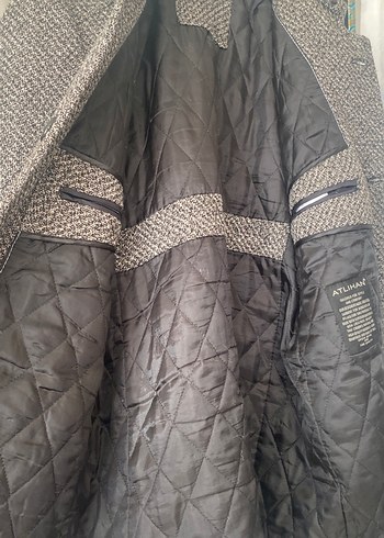 Gri Düğmeli Erkek Yün Kaban - Görsel 2