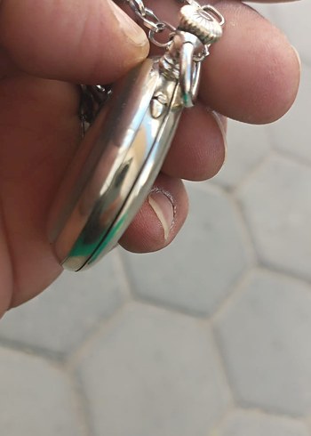 Diğer Beyaz Vintage Cep Saati Zincirli Unısex
