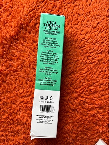 Beden Umrantoo Cell toderm onarıcı krem
