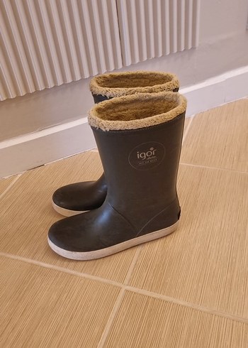 Erkek Çocuk Kahverengi Lastik Bot Velcro - Görsel 3