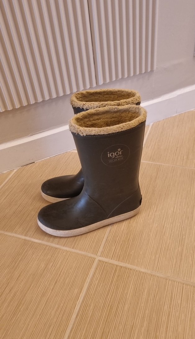 Erkek Çocuk Kahverengi Lastik Bot Velcro - Görsel 3