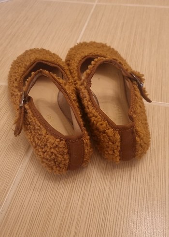 Kahverengi Yünlü Kadın Dolgu Topuklu Babet - Görsel 3