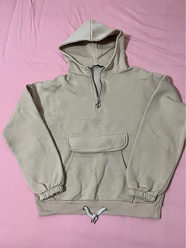 kadın bej oversize sweatshirt